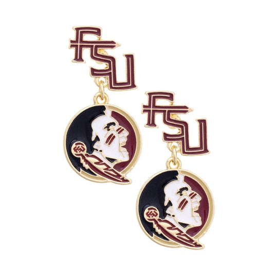 Florida State Seminoles Enamel Drop Earrings