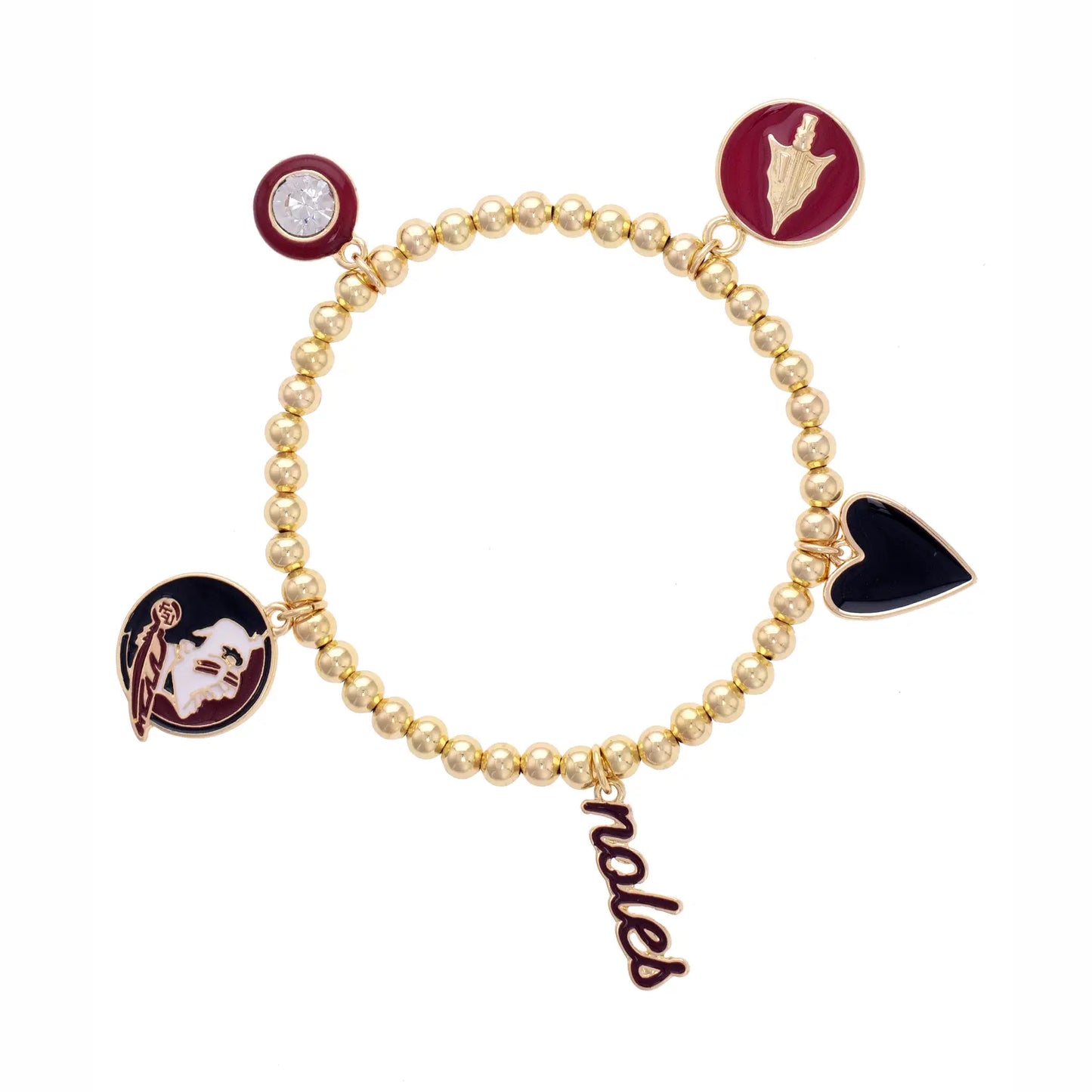 Florida State Seminoles Enamel Icons Stretch Bracelet
