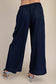 Flowy & Sleek Pants Set In Navy
