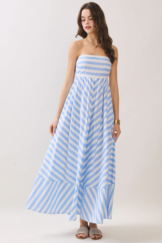 Fresh Stripe Maxi Dress