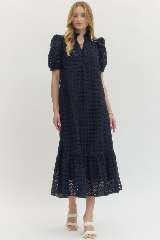 Freshly Picked Midi Dress In Navy