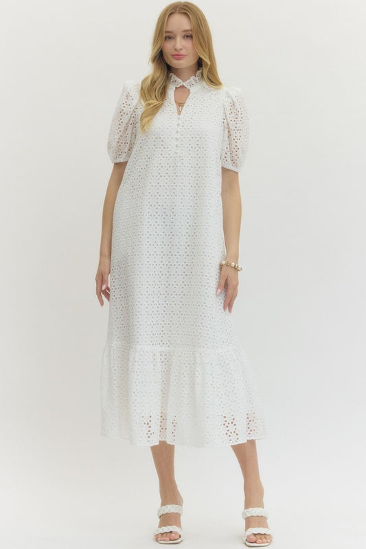 Freshly Picked Midi Dress In Off White