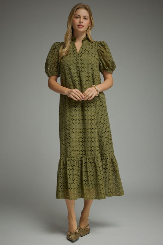 Freshly Picked Midi Dress In Olive