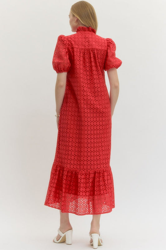Freshly Picked Midi Dress In Red