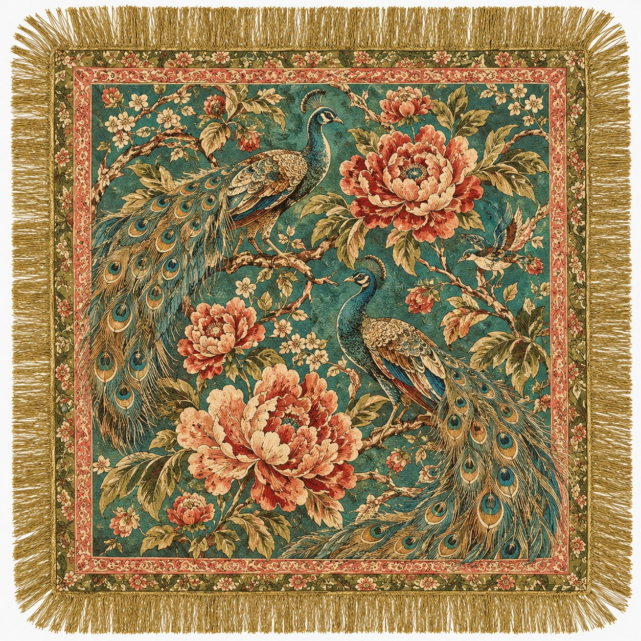 Fringe Scarf Peacock
