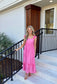 Coast Away Midi Dress In Pink