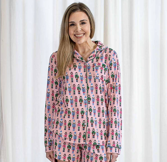 Nutcracker Long Sleeve Pajama Top