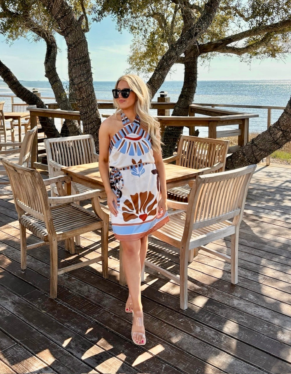 Vacay Vibes Halter Mini Dress