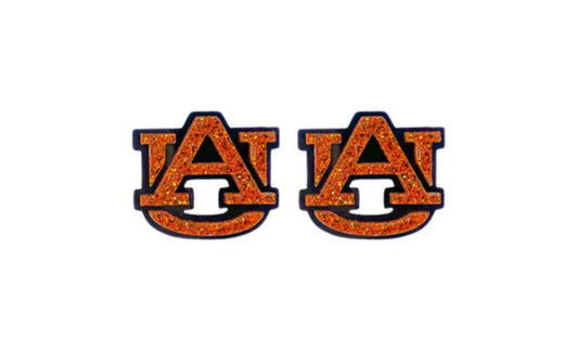 Auburn Tigers Logo Glitter Studs