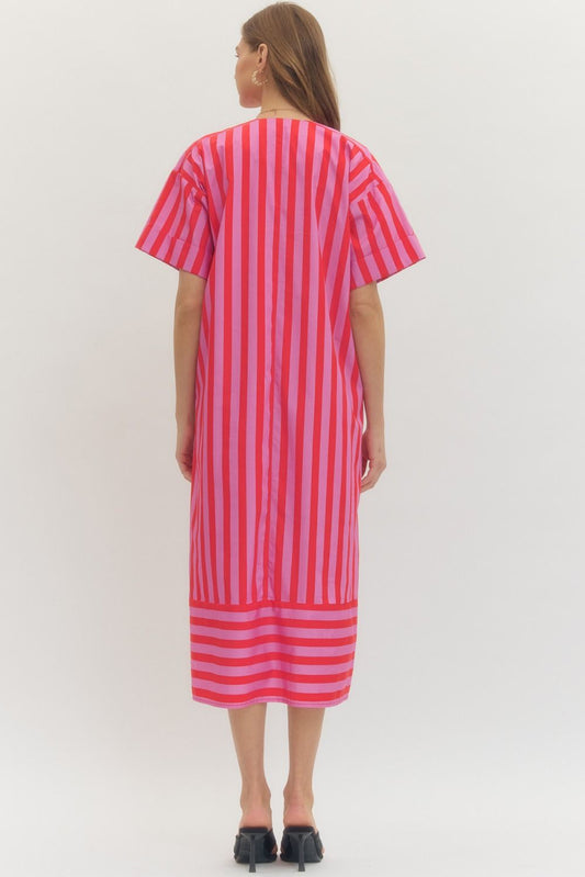 Fun Stripes Midi Dress