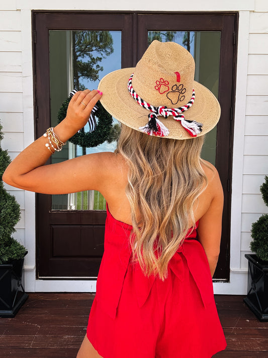 Gam Day Bow Back Short Set in Red