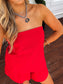 Gam Day Bow Back Short Set in Red