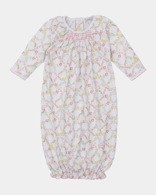 Kissy Kissy Garden Trellis Smocked Gown