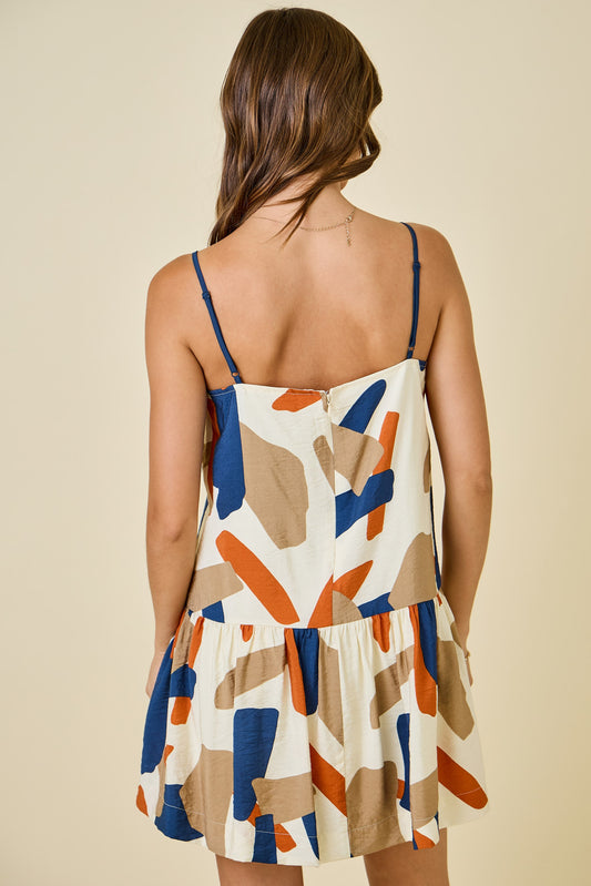 Geometric Print Mini Dress