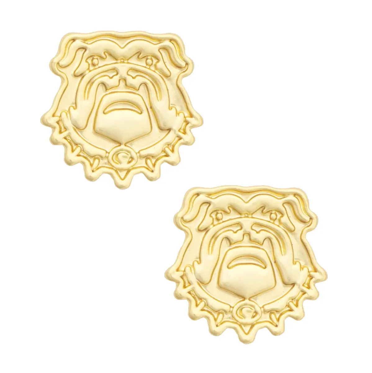 Georgia Bulldogs 24K Stamped Logo Stud Earrings