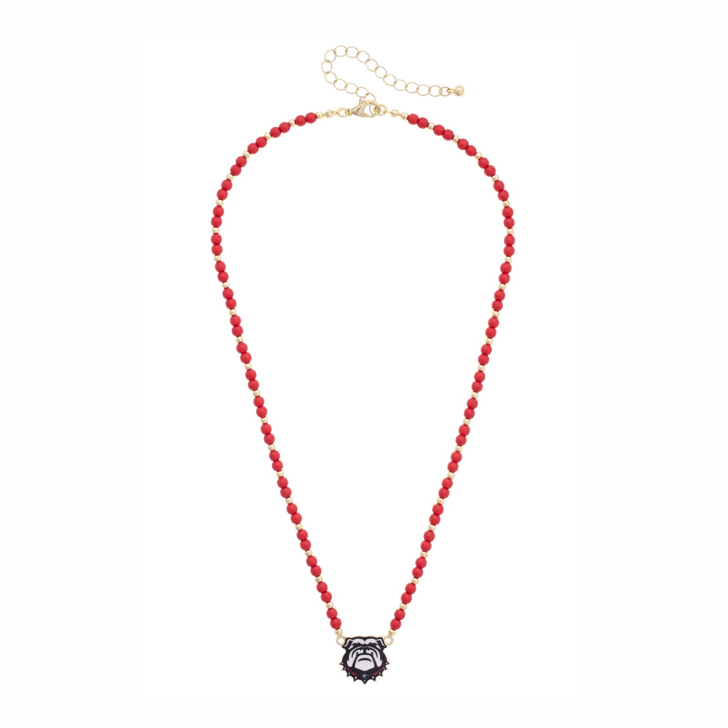 Georgia Bulldogs Beaded Spirit Necklace