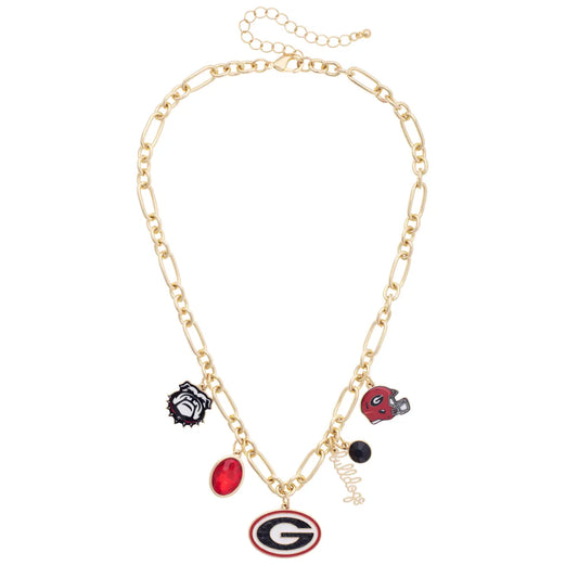 Georgia Bulldogs Gameday Charm Necklace
