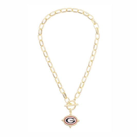 Georgia Bulldogs Logo Intaglio Necklace