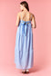 Gingham Tie Back Dress in Blue