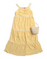 Girls Yellow Tiered Maxi Dress