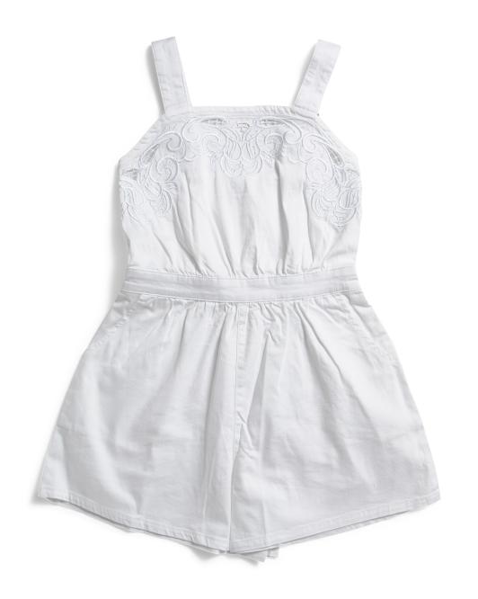 Girls Multi Embroidered Romper