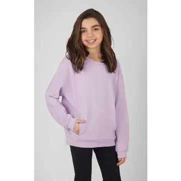 Girls Scuba Sweatshirt In Lavender