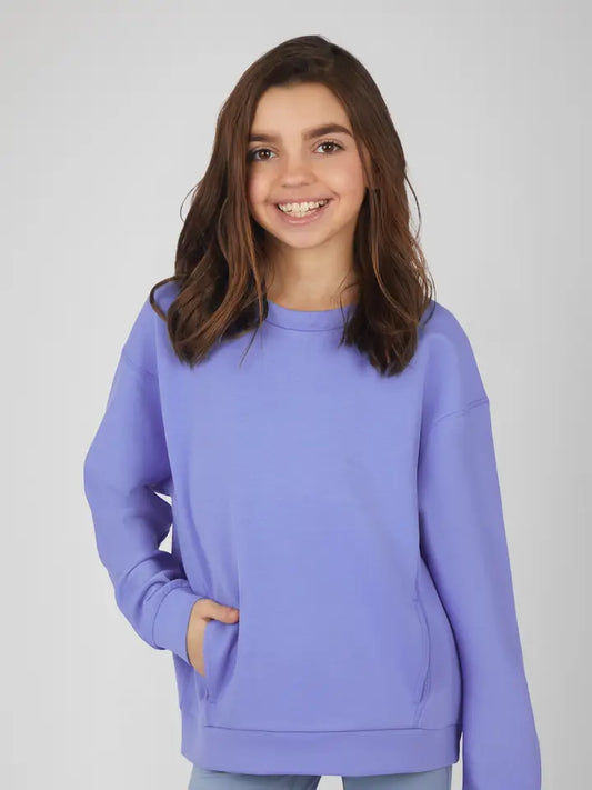 Girls Scuba Sweatshirt In Persian Jewel