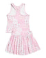 Girls 2pc Floral Pink Racerback Tank and Skort Set