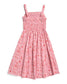Girls Linen Blend Printed Dress