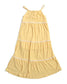 Girls Yellow Tiered Maxi Dress