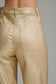 Gold Metallic Wide Leg Pants