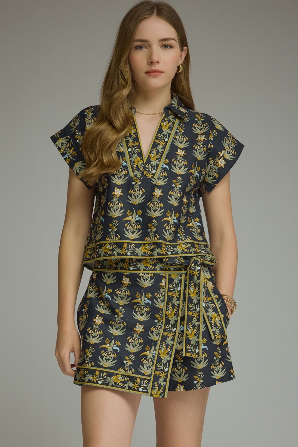 Golden Garden Short Sleeve Top