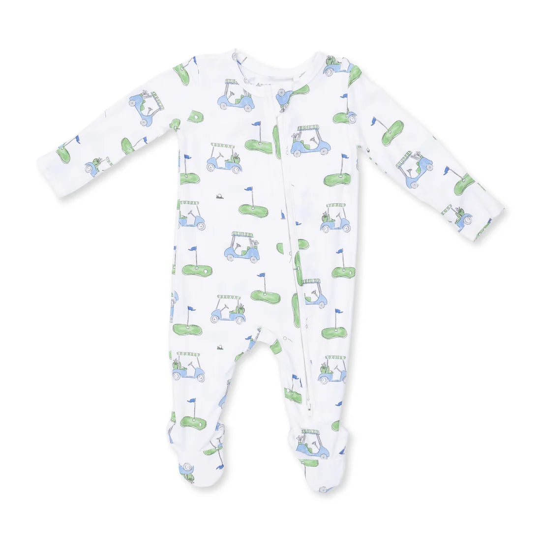Angel Dear Golf Carts Blue 2 Way Zipper Footie