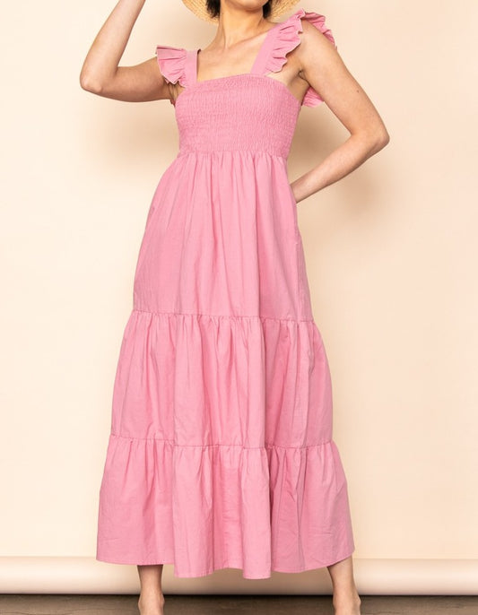 Grace Maxi Dress in Mauve Pink