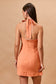 Halter Neck Mini Dress In Orange