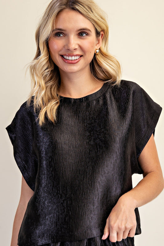 Holiday Sleek Top In Black