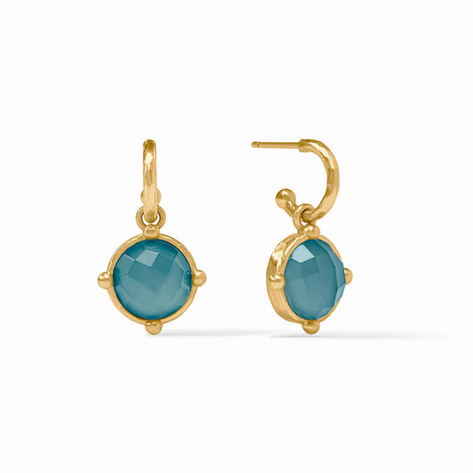 Honeybee Hoop & Charm Earring Iridescent Montana Blue
