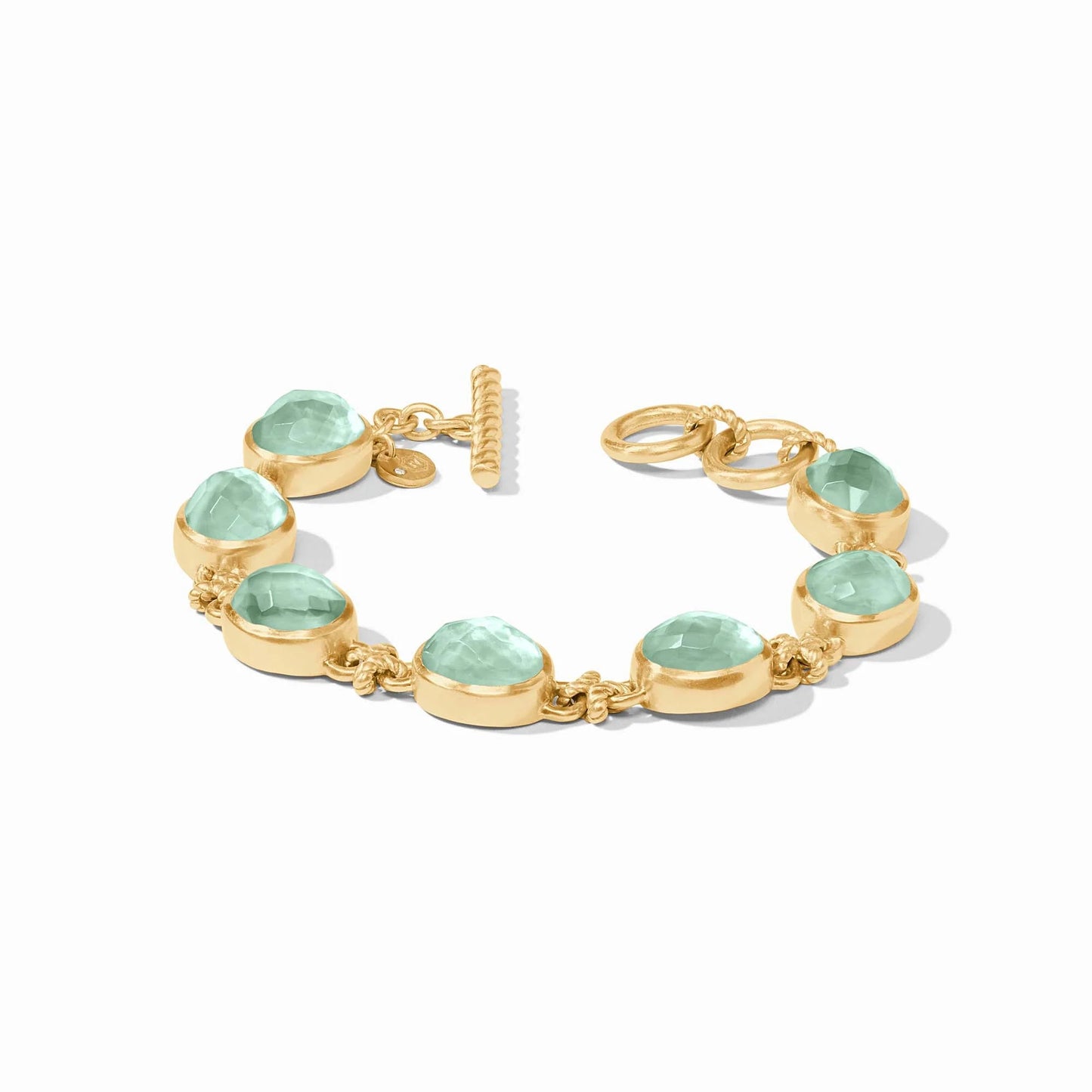 Julie Vos Nassau Demi Stone Bracelet In Iridescent Aquamarine Blue