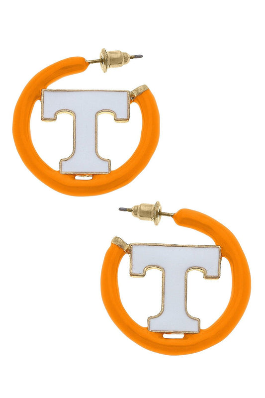 Tennessee Logo Circle Earrings