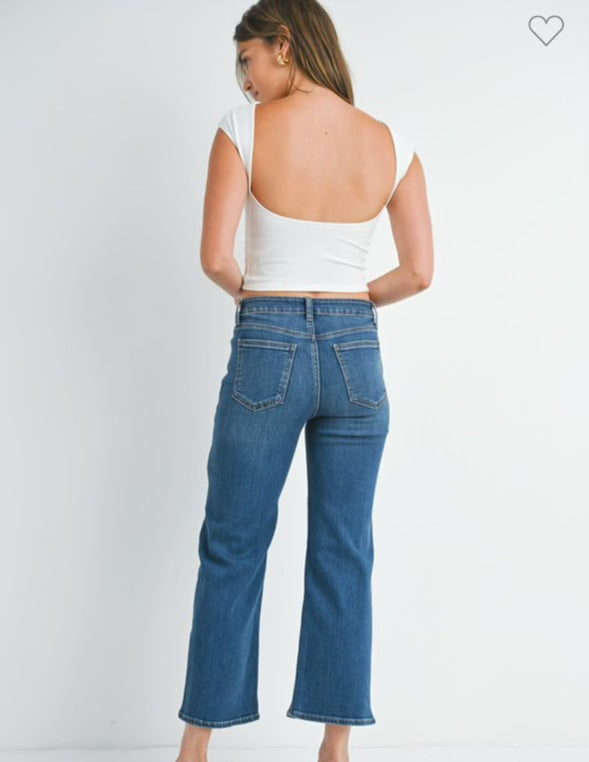 Erica Jeans Slim Wide Leg In Dark