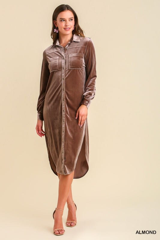 Evelyn Dress In Almond