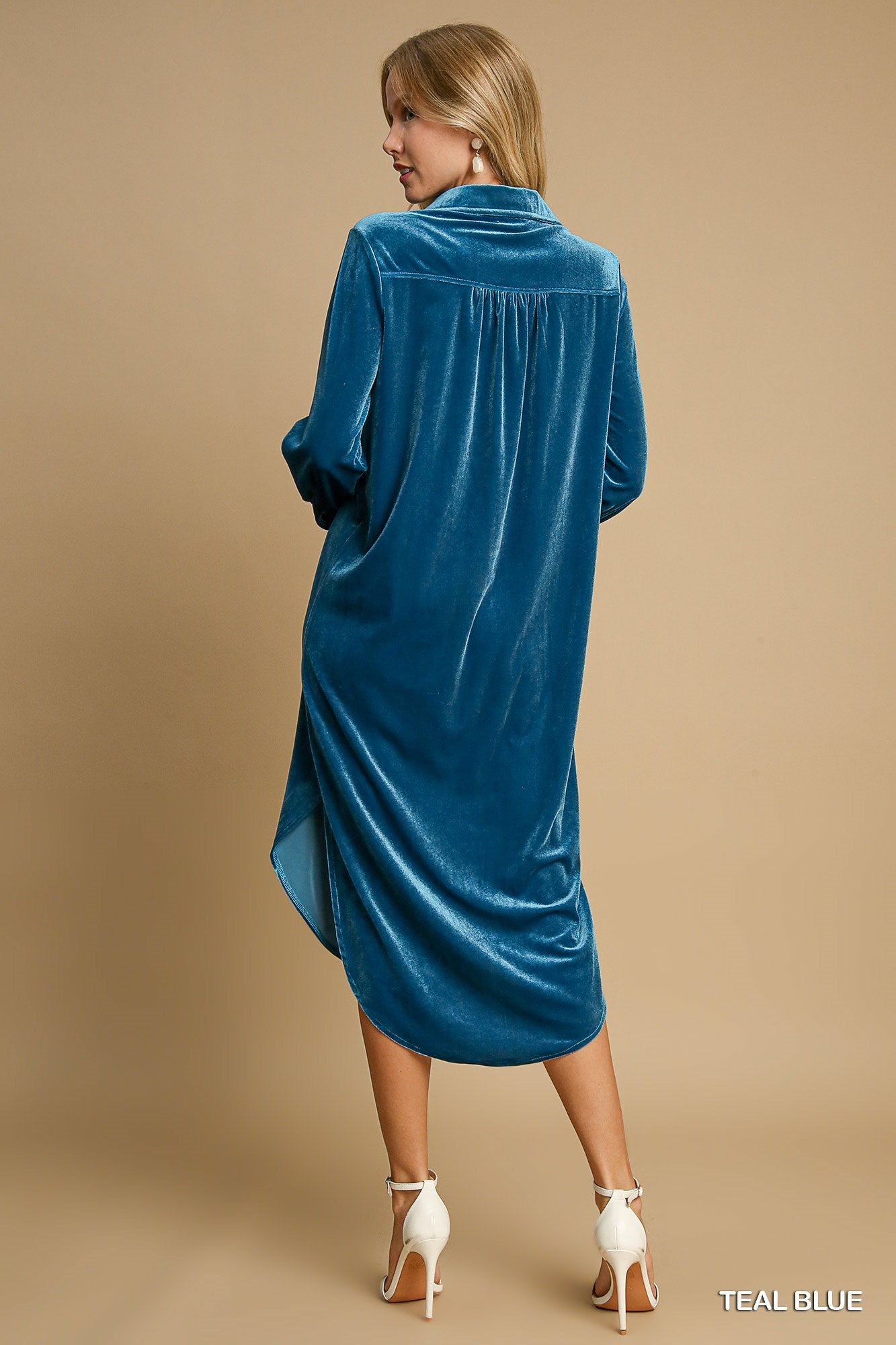 Evelyn Dress In Teal Blue