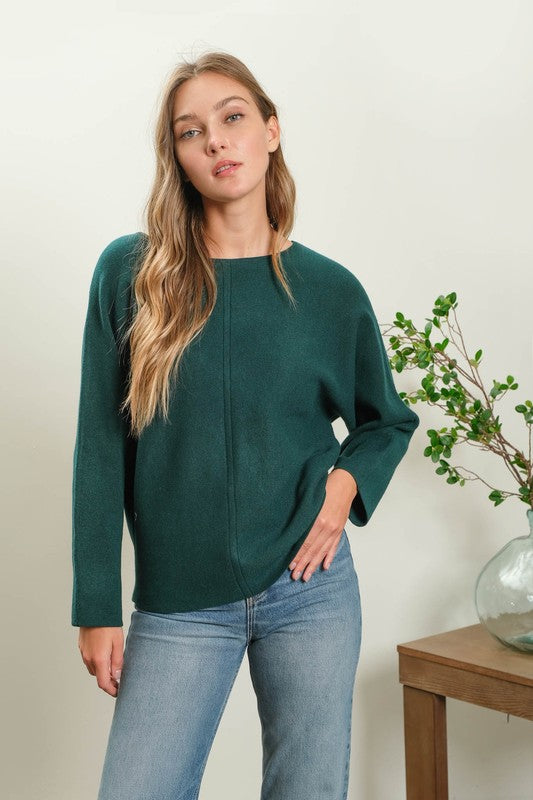 Chloe Sweater In Hunter Green