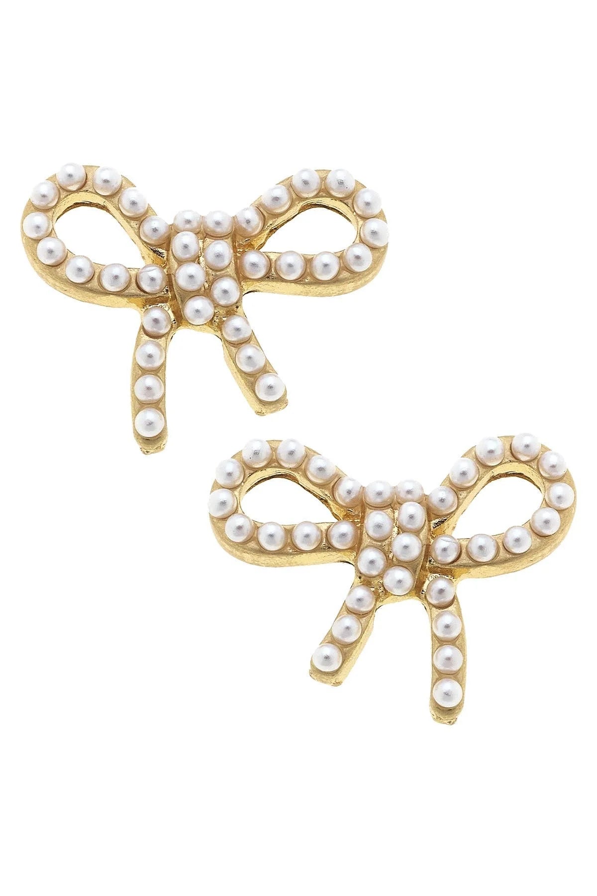 Mariah Bow Stud In Ivory