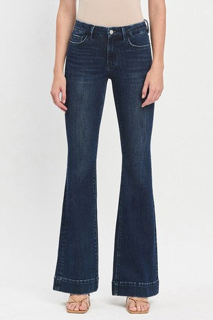 Tori Mid Rise Full Length Flare Jean