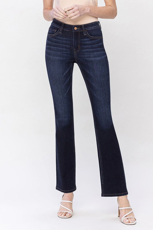 Miranda Mid Rise Bootcut Jeans In Dark Demim