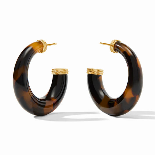 Julie Vos Madison Statement Hoop Tortoise Shell Large