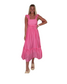 Coast Away Midi Dress In Pink