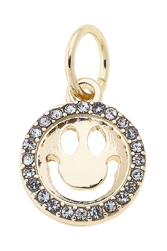 Pave Smiley Face Charm