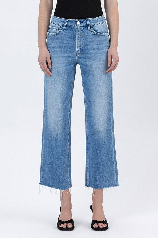 Gianna High Rise Slim Wide Crop Jeans